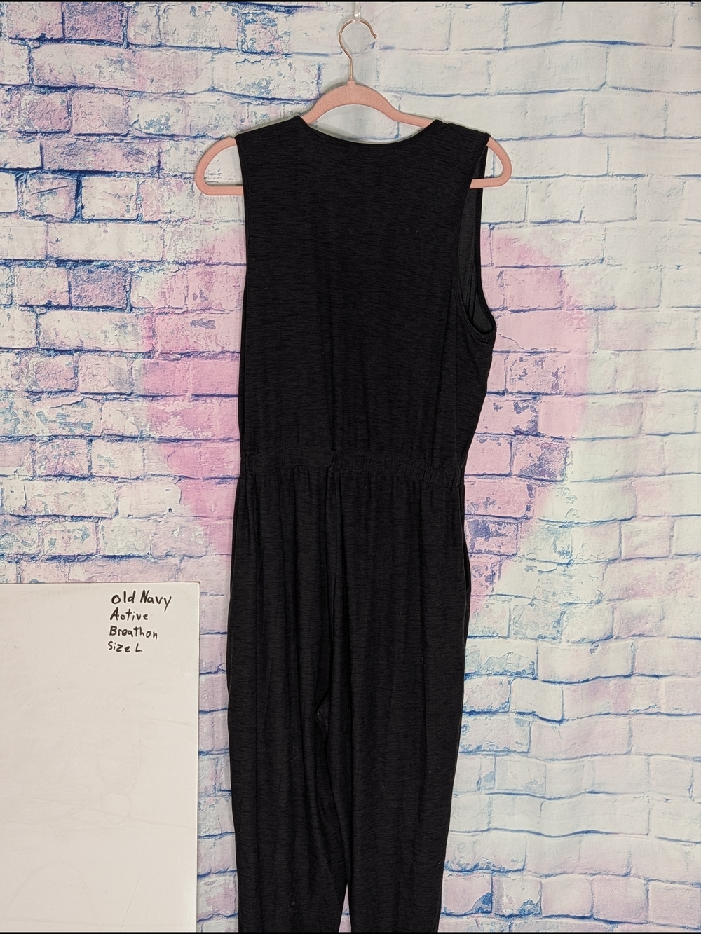 Old Navy Black Sleeveless Knit Jumpsuit